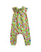 A Green Sleeveless Jumpsuits from Frugi in size 3-6M for girl. (Back View)