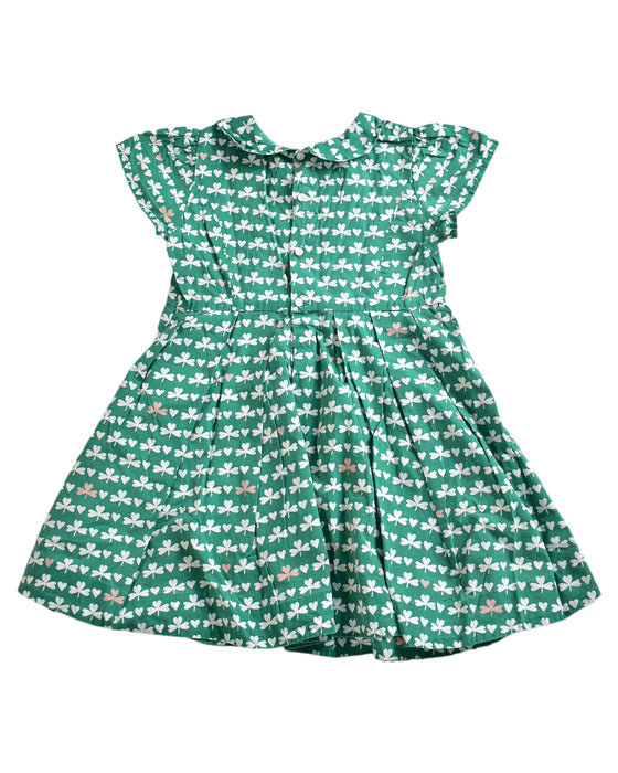 A Green Short Sleeve Dresses from Bonpoint in size 6T for girl. (Back View)