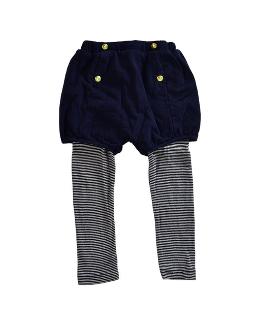 A Blue Shorts from Petit Bateau in size 18-24M for girl. (Front View)