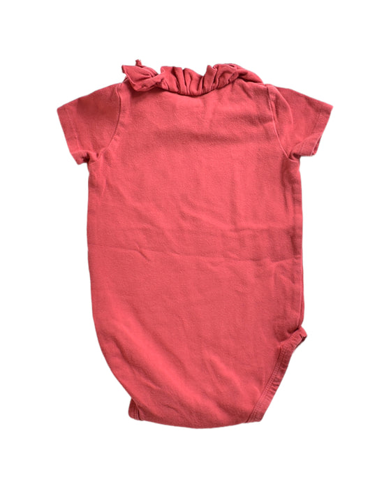 A Red Short Sleeve Bodysuits from Seed in size 3-6M for girl. (Back View)