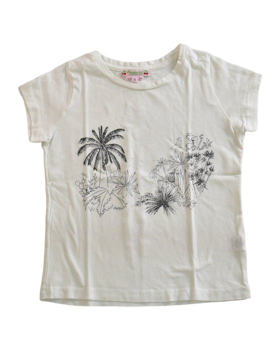 A White Short Sleeve T Shirts from Bonpoint in size 4T for girl. (Front View)