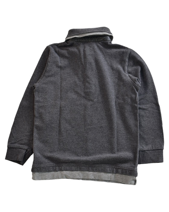 A Grey Long Sleeve Polos from Moncler in size 6T for boy. (Back View)