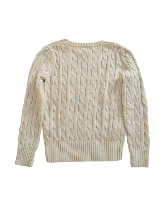 A Ivory Knit Sweaters from Ralph Lauren in size 6T for neutral. (Back View)