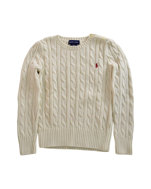 A Ivory Knit Sweaters from Ralph Lauren in size 6T for neutral. (Front View)