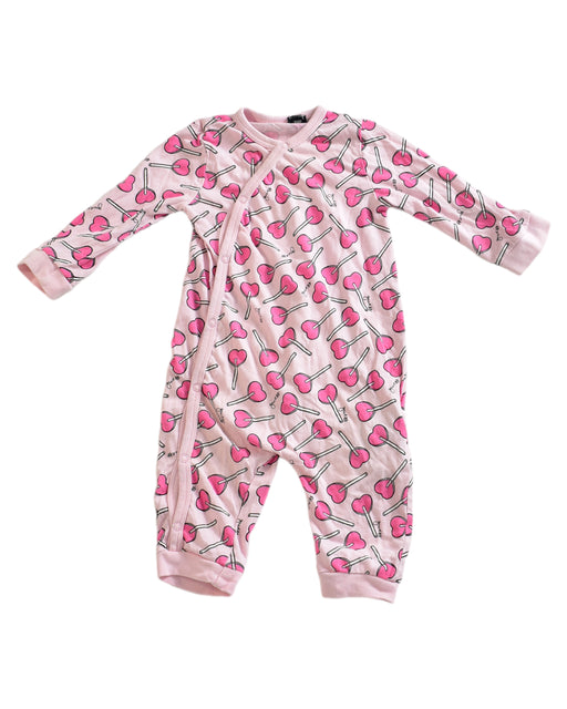 A Pink Bodysuits from Guess in size 3-6M for girl. (Front View)