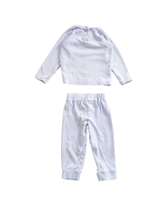 A Blue Pyjama Sets from Hill House in size 6-12M for neutral. (Back View)