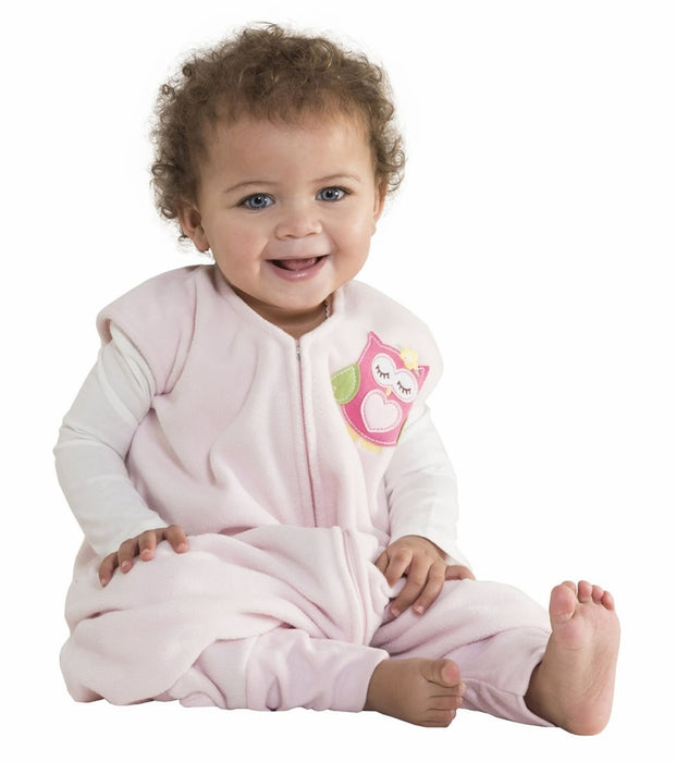 A Pink Sleepsacs from HALO in size 12-18M for girl. (Back View)