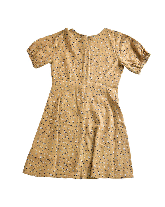 A Brown Short Sleeve Dresses from Seed in size 10Y for girl. (Back View)