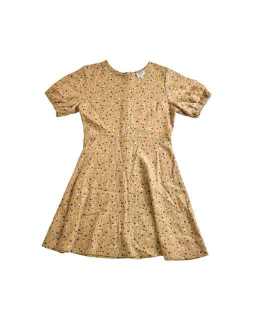 A Brown Short Sleeve Dresses from Seed in size 10Y for girl. (Front View)