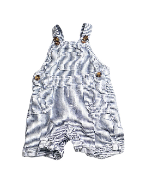 A Blue Overall Shorts from Early Days in size 6-12M for boy. (Front View)