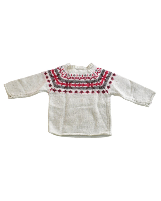 A White Knit Sweaters from Bout'Chou in size 6-12M for neutral. (Back View)