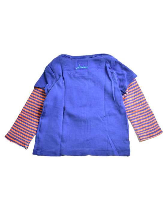 A Blue Long Sleeve Tops from Joules in size 6-12M for boy. (Back View)