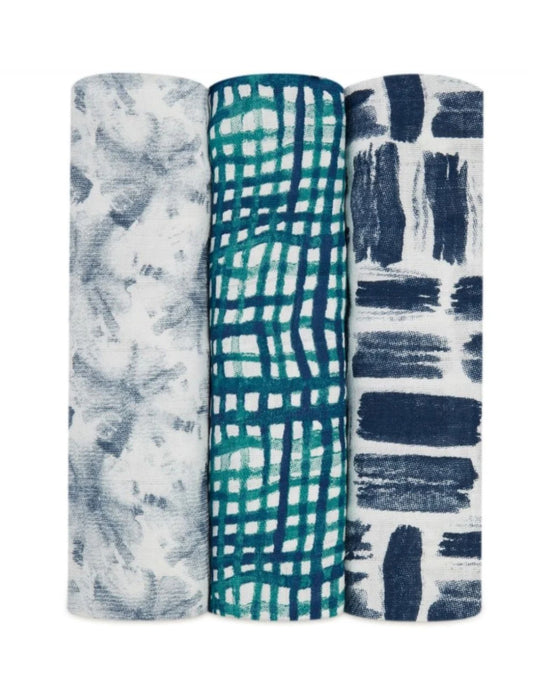 A Multicolour Swaddles from Aden & Anais in size O/S for neutral. (Back View)