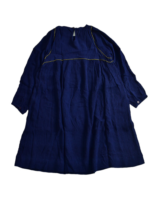 A Navy Long Sleeve Dresses from Bonpoint in size 10Y for girl. (Back View)