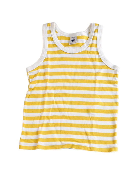 A White Sleeveless T Shirts from Petit Bateau in size 6T for neutral. (Front View)