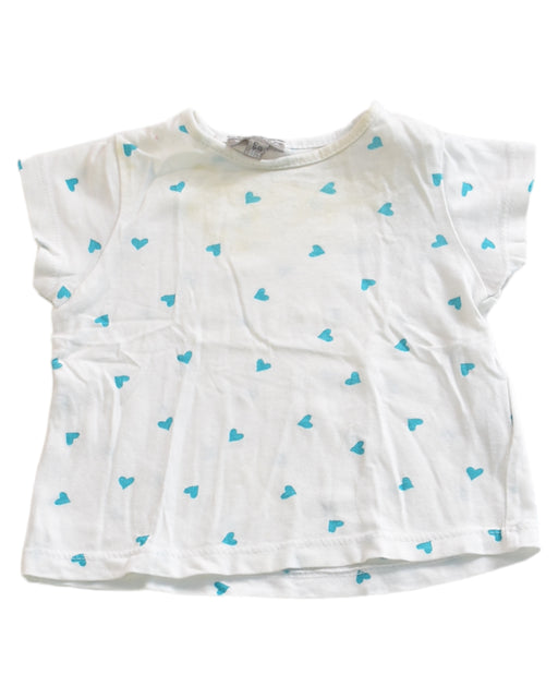 A White Short Sleeve T Shirts from Grain de Blé in size 3-6M for girl. (Front View)
