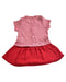 A Red Short Sleeve Dresses from Petit Bateau in size 3-6M for girl. (Back View)