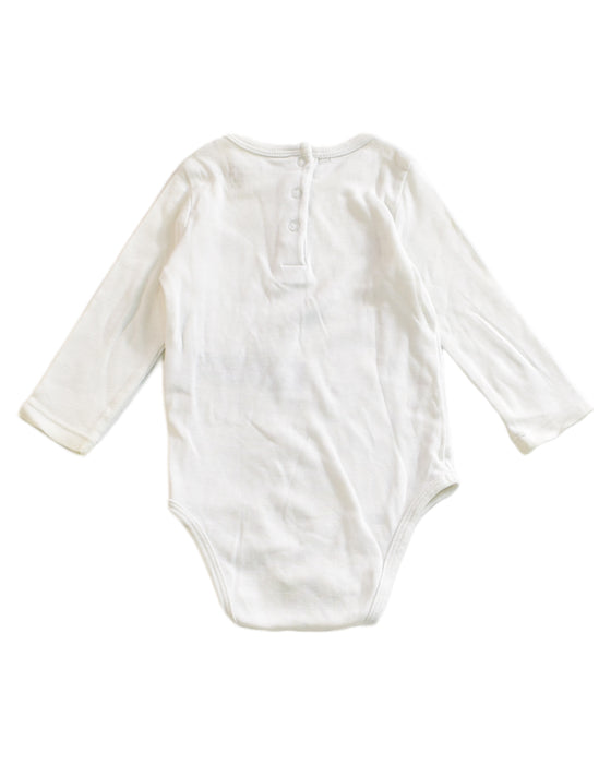 A White Long Sleeve Bodysuits from DPAM in size 3-6M for girl. (Back View)