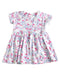 A Red Short Sleeve Dresses from Petit Bateau in size 6-12M for girl. (Back View)