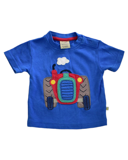 A Blue Short Sleeve T Shirts from Frugi in size 0-3M for boy. (Front View)