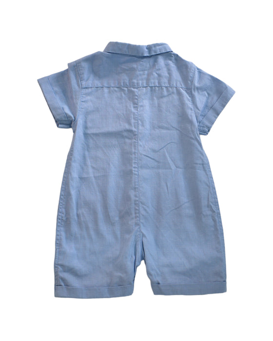 A Blue Short Sleeve Rompers from Chateau de Sable in size 3-6M for neutral. (Back View)