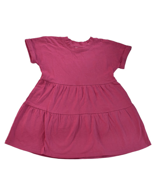 A Pink Short Sleeve Dresses from Seed in size 2T for girl. (Front View)