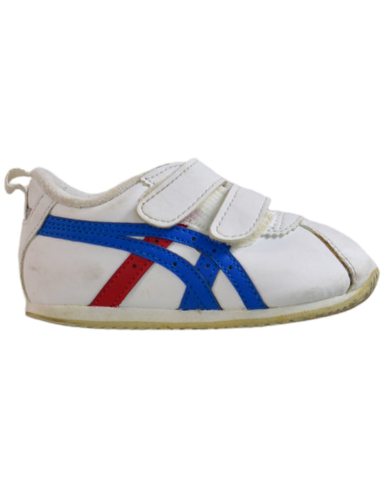 A White Sneakers from ASICS in size 12-18M for boy. (Front View)