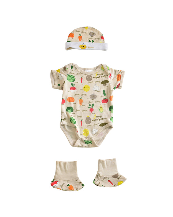 A Brown Overall Sets from Shears in size 0-3M for neutral. (Front View)