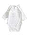 A White Long Sleeve Bodysuits from Jacadi in size 0-3M for girl. (Back View)