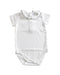A White Short Sleeve Bodysuits from Bout'Chou in size 3-6M for neutral. (Front View)