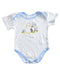 A Blue Short Sleeve Bodysuits from Shears in size 3-6M for boy. (Front View)