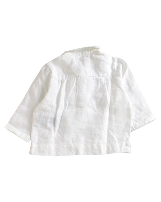 A White Shirts from Jacadi in size 0-3M for boy. (Back View)
