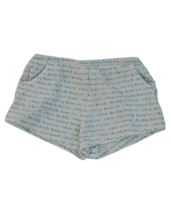 A White Shorts from Spring in size 0-3M for neutral. (Front View)