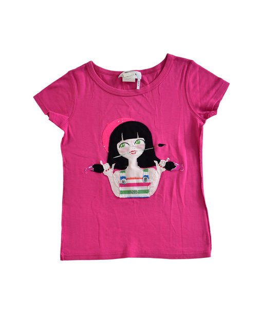 A Pink Short Sleeve T Shirts from Rykiel Enfant in size 10Y for girl. (Front View)