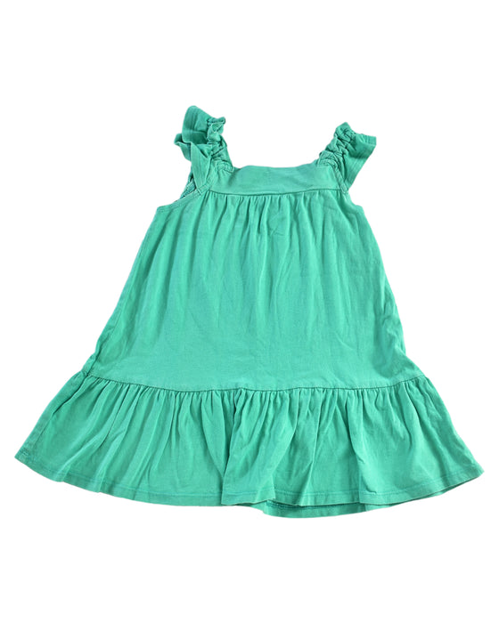 A Green Sleeveless Dresses from Seed in size 2T for girl. (Back View)