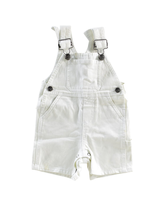 A White Overall Shorts from Bonpoint in size 3-6M for boy. (Front View)