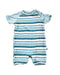 A Multicolour Short Sleeve Rompers from KicKee Pants in size 3-6M for boy. (Front View)