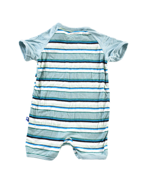 A Multicolour Short Sleeve Rompers from KicKee Pants in size 3-6M for boy. (Back View)