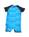 A Blue Short Sleeve Rompers from KicKee Pants in size 6-12M for boy. (Back View)