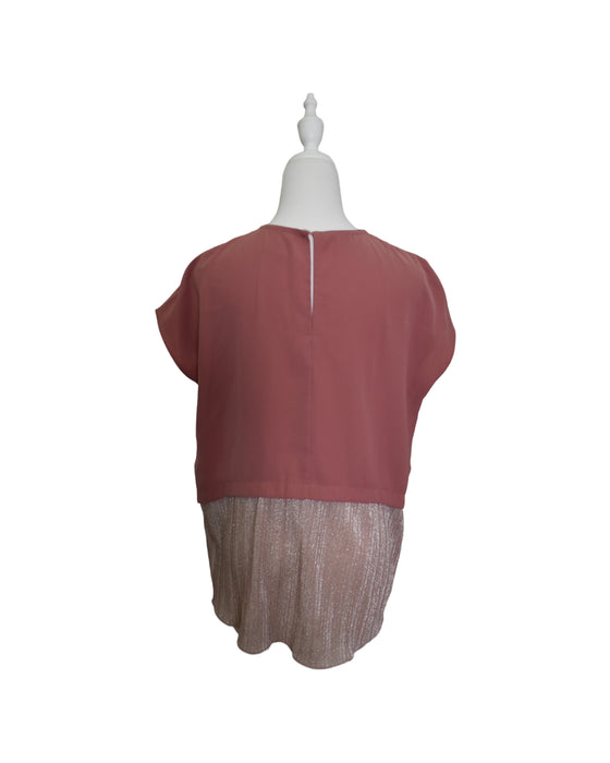 A Pink Short Sleeve Tops from Bove in size S for maternity. (Back View)