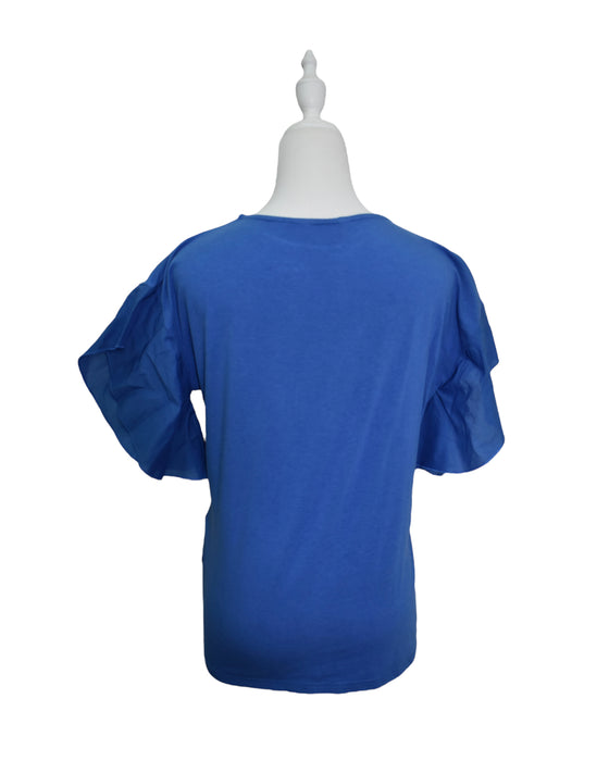 A Blue Short Sleeve Tops from Spring in size S for maternity. (Back View)