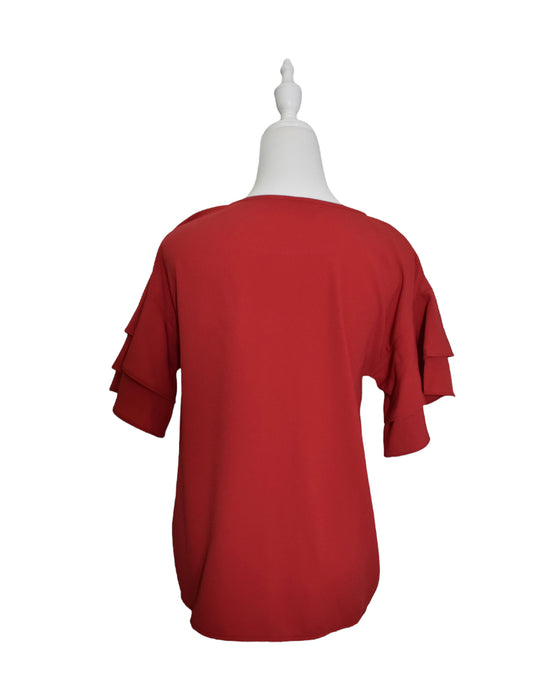 A Red Short Sleeve Tops from Spring in size S for maternity. (Back View)