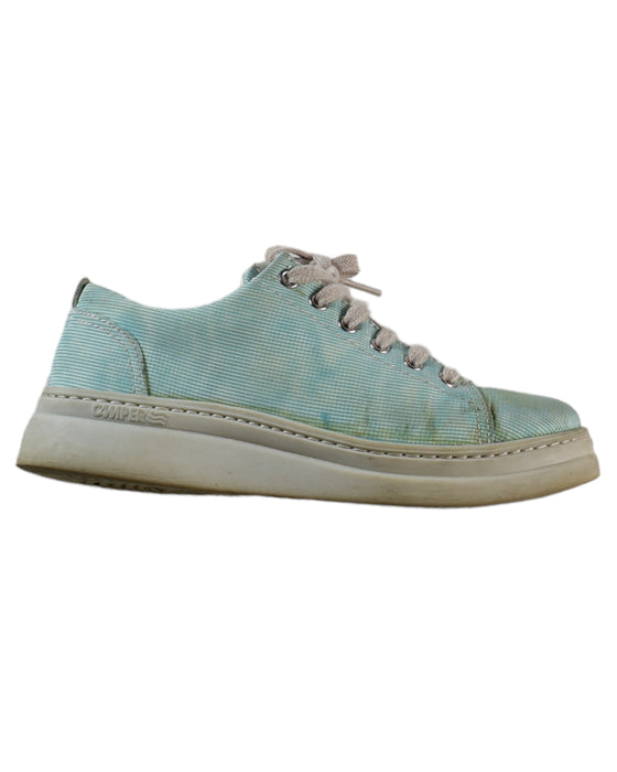 A Teal Sneakers from Camper in size 11Y for girl. (Front View)