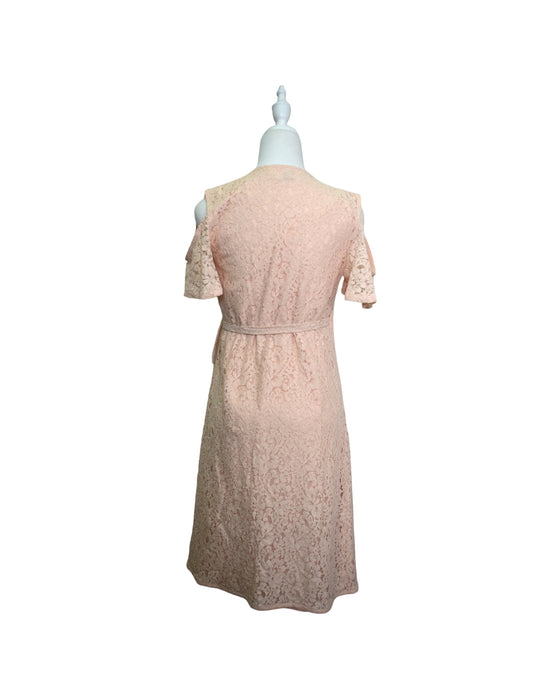 A Pink Short Sleeve Dresses from Dear in size XS for maternity. (Back View)