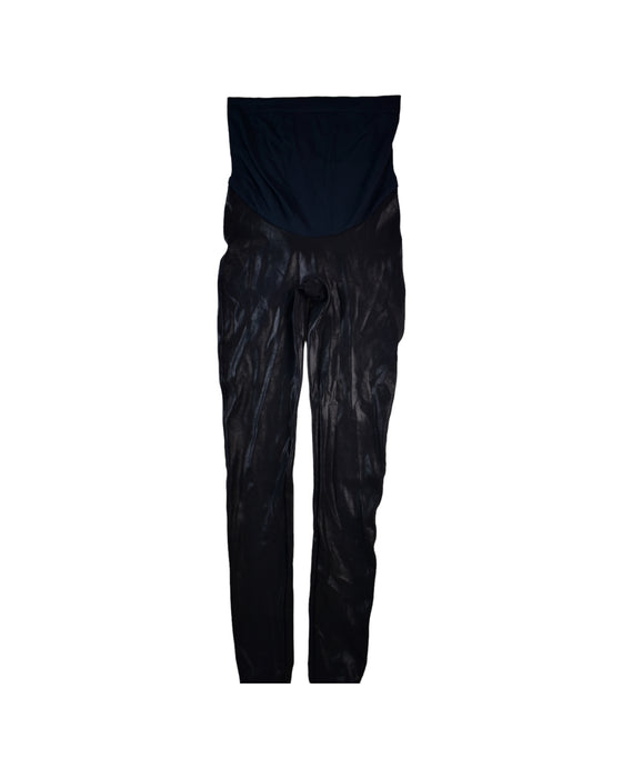 A Blue Leggings from Spanx in size M for maternity. (Front View)
