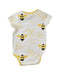 A White Short Sleeve Bodysuits from Monica + Andy in size 0-3M for neutral. (Back View)
