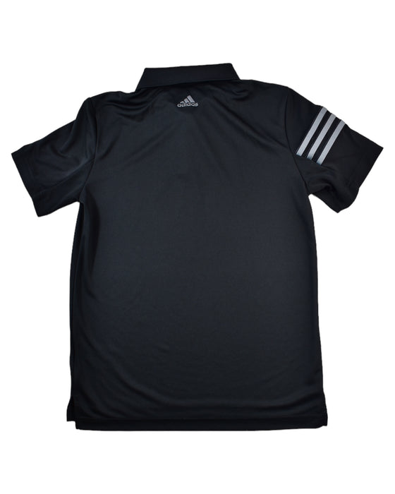A Black Short Sleeve Polos from Adidas in size 12Y for boy. (Back View)