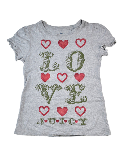A Grey Short Sleeve Tops from Juicy Couture in size 10Y for girl. (Front View)