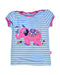 A Blue Short Sleeve Tops from Jojo Maman Bébé in size 2T for girl. (Front View)