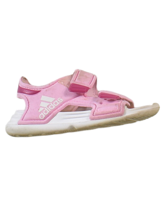A Pink Sandals from Adidas in size 18-24M for girl. (Front View)